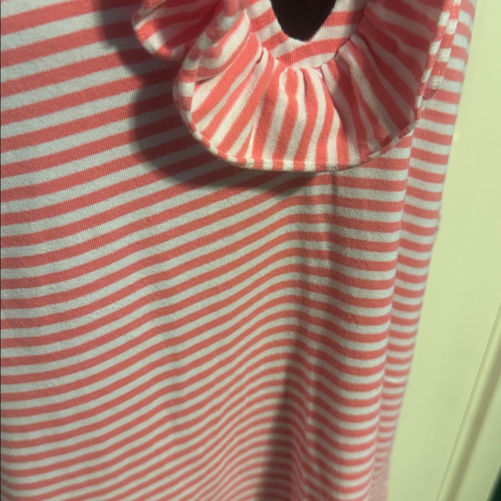 Pink Striped Ruffle Mini Dress - Picture 3 of 4